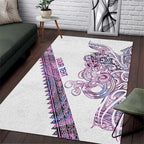 Mawhero Paua shell Kowhaiwhai Taniko Personalised Area Rug Taniwha Maori Tribal Style