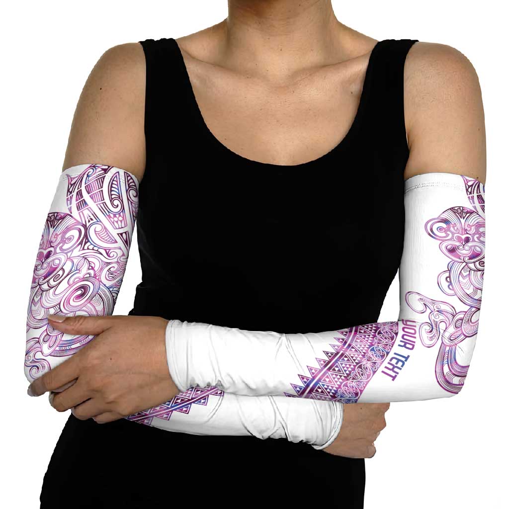 Mawhero Paua shell Kowhaiwhai Taniko Personalised Arm Sleeves Taniwha Maori Tribal Style