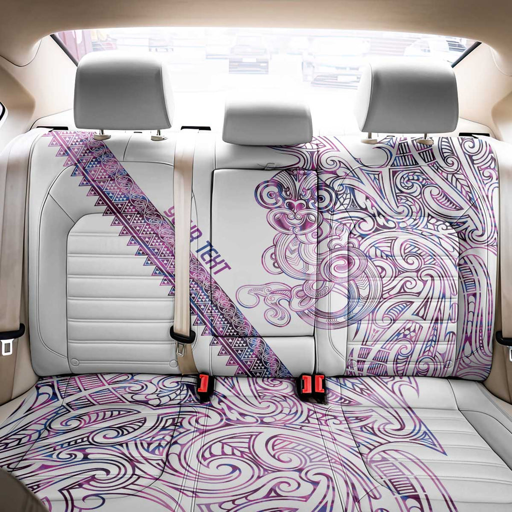 Mawhero Paua shell Kowhaiwhai Taniko Personalised Back Car Seat Cover Taniwha Maori Tribal Style