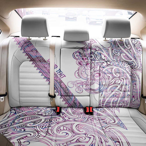 Mawhero Paua shell Kowhaiwhai Taniko Personalised Back Car Seat Cover Taniwha Maori Tribal Style