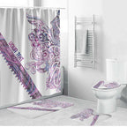 Mawhero Paua shell Kowhaiwhai Taniko Personalised Bathroom Set Taniwha Maori Tribal Style