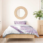Mawhero Paua shell Kowhaiwhai Taniko Personalised Bedding Set Taniwha Maori Tribal Style