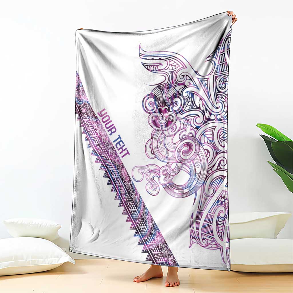 Mawhero Paua shell Kowhaiwhai Taniko Personalised Blanket Taniwha Maori Tribal Style