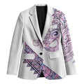 Mawhero Paua shell Kowhaiwhai Taniko Personalised Blazer Taniwha Maori Tribal Style