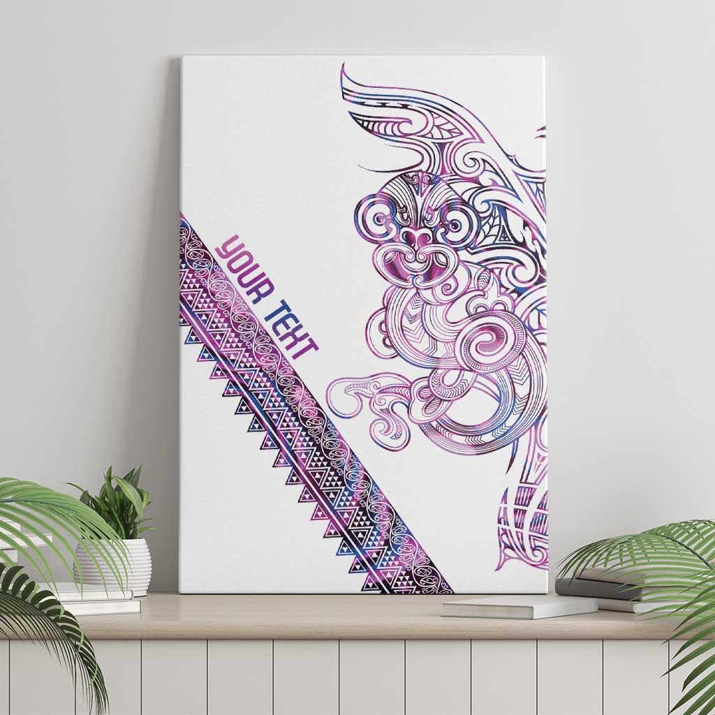 Mawhero Paua shell Kowhaiwhai Taniko Personalised Canvas Wall Art Taniwha Maori Tribal Style