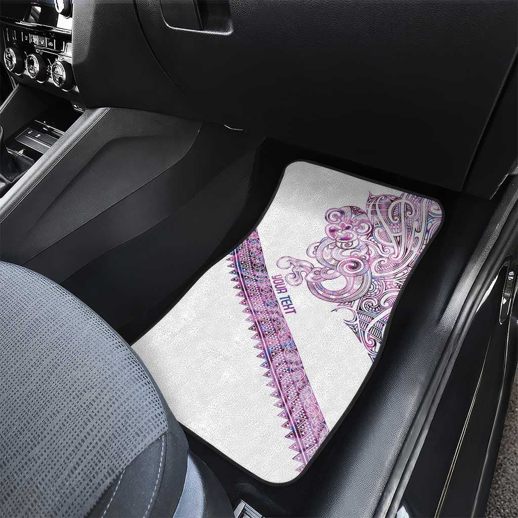 Mawhero Paua shell Kowhaiwhai Taniko Personalised Car Mats Taniwha Maori Tribal Style
