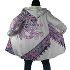 Mawhero Paua shell Kowhaiwhai Taniko Personalised Cloak Taniwha Maori Tribal Style