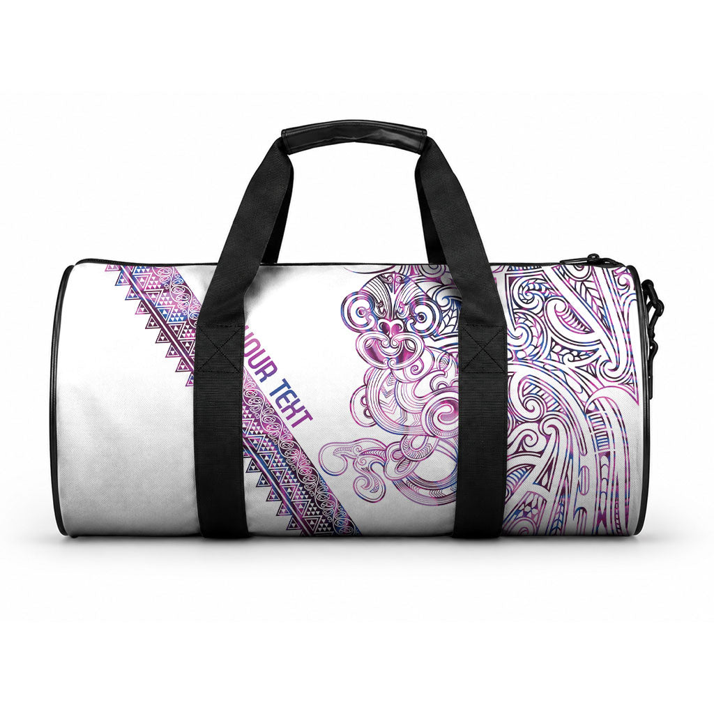 Mawhero Paua shell Kowhaiwhai Taniko Personalised Duffle Bag Taniwha Maori Tribal Style