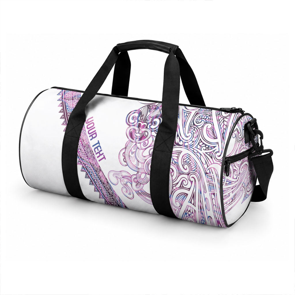 Mawhero Paua shell Kowhaiwhai Taniko Personalised Duffle Bag Taniwha Maori Tribal Style