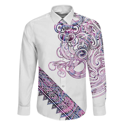 Mawhero Paua shell Kowhaiwhai Taniko Personalised Family Matching Short Sleeve Bodycon Dress and Hawaiian Shirt Taniwha Maori Tribal Style