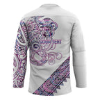 Mawhero Paua shell Kowhaiwhai Taniko Personalised Hockey Jersey Taniwha Maori Tribal Style