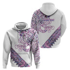 Mawhero Paua shell Kowhaiwhai Taniko Personalised Hoodie Taniwha Maori Tribal Style