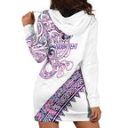 Mawhero Paua shell Kowhaiwhai Taniko Personalised Hoodie Dress Taniwha Maori Tribal Style
