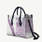 Mawhero Paua shell Kowhaiwhai Taniko Personalised Leather Bag Taniwha Maori Tribal Style
