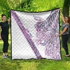 Mawhero Paua shell Kowhaiwhai Taniko Personalised Quilt Taniwha Maori Tribal Style