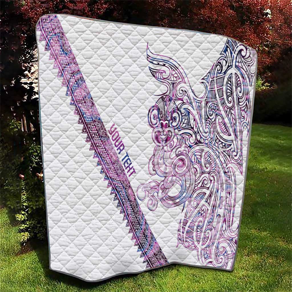 Mawhero Paua shell Kowhaiwhai Taniko Personalised Quilt Taniwha Maori Tribal Style