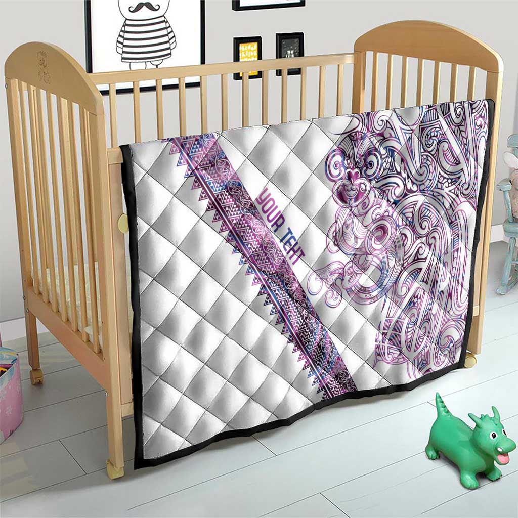 Mawhero Paua shell Kowhaiwhai Taniko Personalised Quilt Taniwha Maori Tribal Style