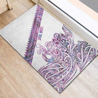 Mawhero Paua shell Kowhaiwhai Taniko Personalised Rubber Doormat Taniwha Maori Tribal Style