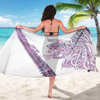 Mawhero Paua shell Kowhaiwhai Taniko Personalised Sarong Taniwha Maori Tribal Style