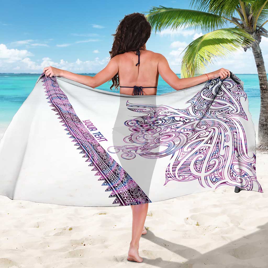 Mawhero Paua shell Kowhaiwhai Taniko Personalised Sarong Taniwha Maori Tribal Style