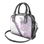 Mawhero Paua shell Kowhaiwhai Taniko Personalised Shoulder Handbag Taniwha Maori Tribal Style