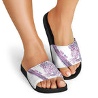 Mawhero Paua shell Kowhaiwhai Taniko Personalised Slide Sandals Taniwha Maori Tribal Style