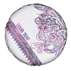 Mawhero Paua shell Kowhaiwhai Taniko Personalised Spare Tire Cover Taniwha Maori Tribal Style