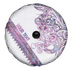 Mawhero Paua shell Kowhaiwhai Taniko Personalised Spare Tire Cover Taniwha Maori Tribal Style