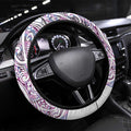 Mawhero Paua shell Kowhaiwhai Taniko Steering Wheel Cover Taniwha Maori Tribal Style