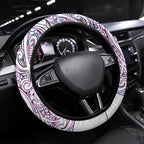 Mawhero Paua shell Kowhaiwhai Taniko Steering Wheel Cover Taniwha Maori Tribal Style