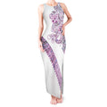 Mawhero Paua shell Kowhaiwhai Taniko Personalised Tank Maxi Dress Taniwha Maori Tribal Style