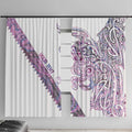 Mawhero Paua shell Kowhaiwhai Taniko Personalised Window Curtain Taniwha Maori Tribal Style