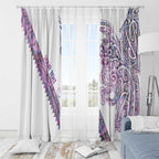 Mawhero Paua shell Kowhaiwhai Taniko Personalised Window Curtain Taniwha Maori Tribal Style