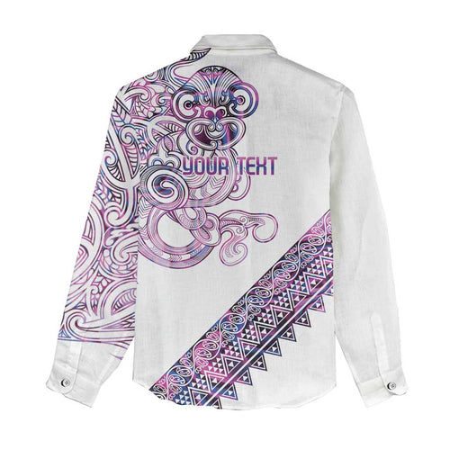 Mawhero Paua shell Kowhaiwhai Taniko Personalised Women Casual Shirt Taniwha Maori Tribal Style