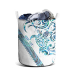 Kahui Whetu Paua shell Kowhaiwhai Taniko Personalised Laundry Basket Turtle Tattoo Maori Tribal Style