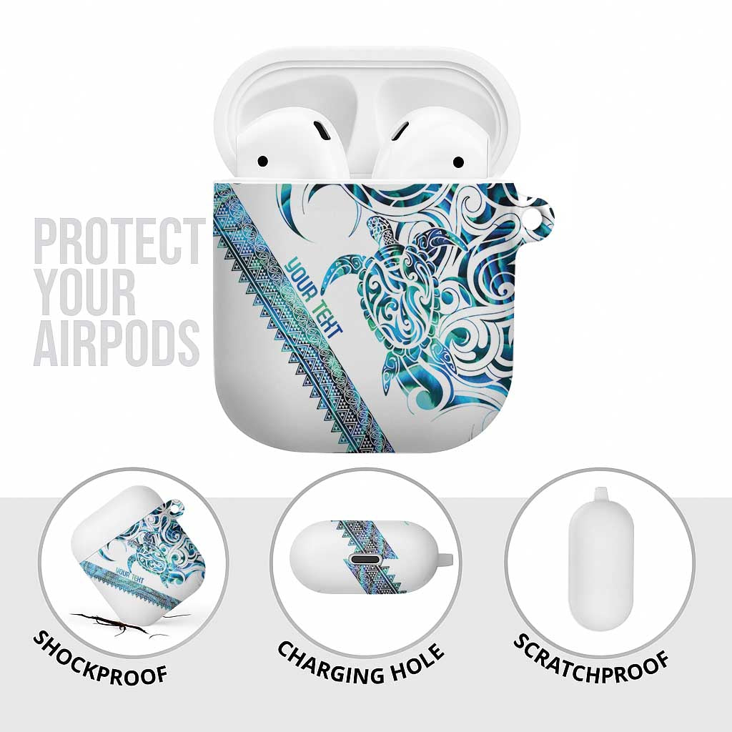 Kahui Whetu Paua shell Kowhaiwhai Taniko Personalised AirPods Case Turtle Tattoo Maori Tribal Style