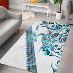 Kahui Whetu Paua shell Kowhaiwhai Taniko Personalised Area Rug Turtle Tattoo Maori Tribal Style