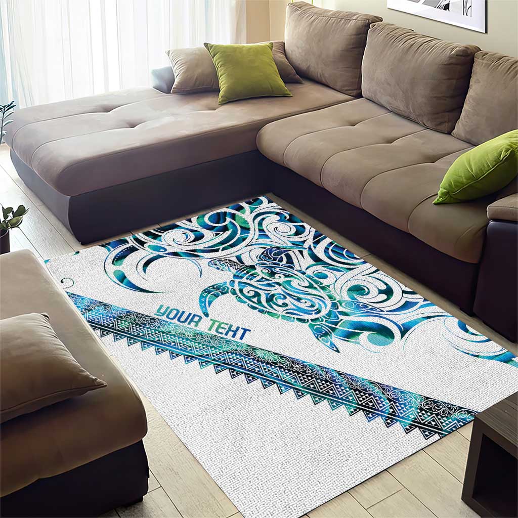 Kahui Whetu Paua shell Kowhaiwhai Taniko Personalised Area Rug Turtle Tattoo Maori Tribal Style