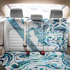 Kahui Whetu Paua shell Kowhaiwhai Taniko Personalised Back Car Seat Cover Turtle Tattoo Maori Tribal Style