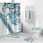 Kahui Whetu Paua shell Kowhaiwhai Taniko Personalised Bathroom Set Turtle Tattoo Maori Tribal Style