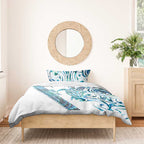 Kahui Whetu Paua shell Kowhaiwhai Taniko Personalised Bedding Set Turtle Tattoo Maori Tribal Style