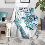 Kahui Whetu Paua shell Kowhaiwhai Taniko Personalised Blanket Turtle Tattoo Maori Tribal Style