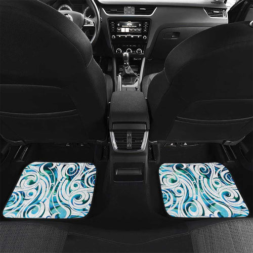 Kahui Whetu Paua shell Kowhaiwhai Taniko Personalised Car Mats Turtle Tattoo Maori Tribal Style