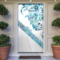 Kahui Whetu Paua shell Kowhaiwhai Taniko Personalised Door Cover Turtle Tattoo Maori Tribal Style