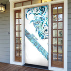 Kahui Whetu Paua shell Kowhaiwhai Taniko Personalised Door Cover Turtle Tattoo Maori Tribal Style