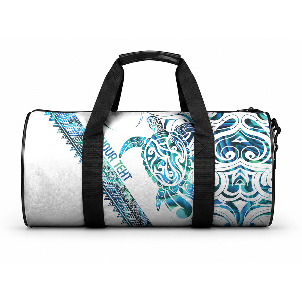 Kahui Whetu Paua shell Kowhaiwhai Taniko Personalised Duffle Bag Turtle Tattoo Maori Tribal Style