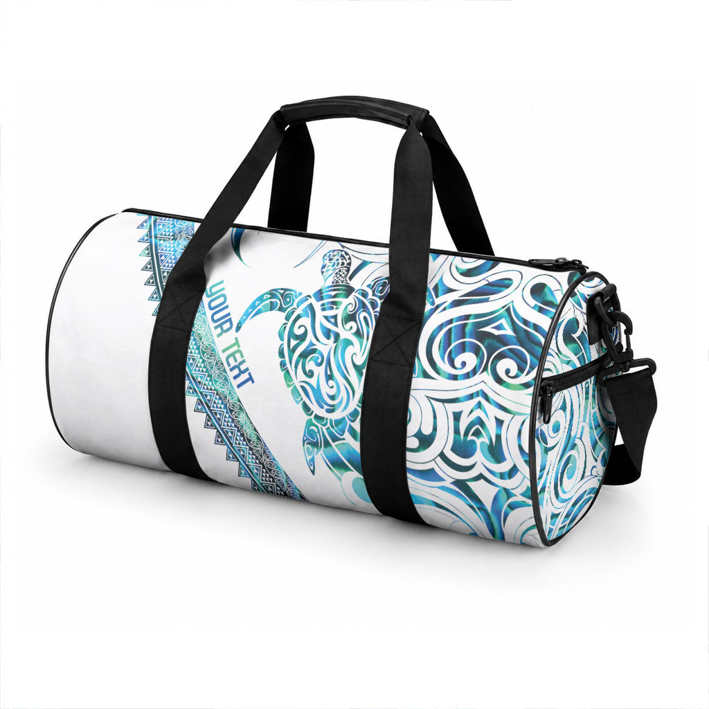 Kahui Whetu Paua shell Kowhaiwhai Taniko Personalised Duffle Bag Turtle Tattoo Maori Tribal Style