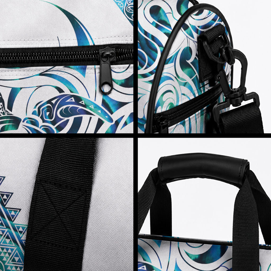 Kahui Whetu Paua shell Kowhaiwhai Taniko Personalised Duffle Bag Turtle Tattoo Maori Tribal Style