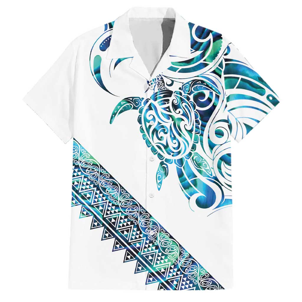 Kahui Whetu Paua shell Kowhaiwhai Taniko Personalised Family Matching Short Sleeve Bodycon Dress and Hawaiian Shirt Turtle Tattoo Maori Tribal Style