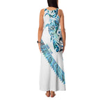 Kahui Whetu Paua shell Kowhaiwhai Taniko Personalised Family Matching Tank Maxi Dress and Hawaiian Shirt Turtle Tattoo Maori Tribal Style